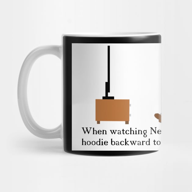 When watching Netflix, I wear my hoodie backward to hold popcorn by Rick Post